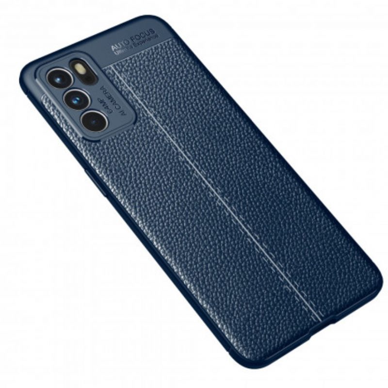 Telefoonhoesje voor Oppo Reno 6 5G Litchi Leereffect