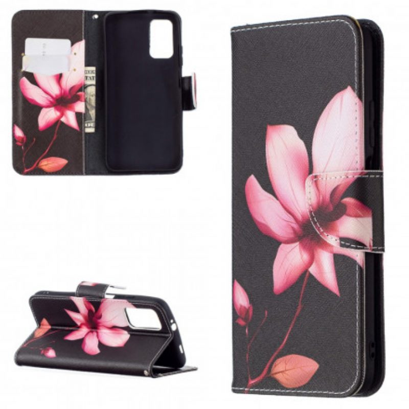 Flip Case voor Poco M3 Roze Bloem