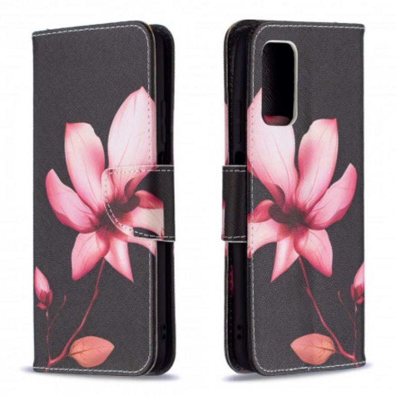 Flip Case voor Poco M3 Roze Bloem