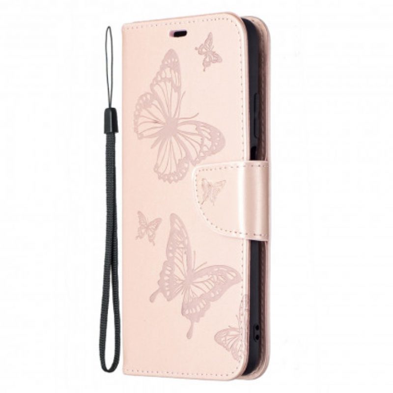 Folio-hoesje voor Poco M3 Flip Case Vlinders En Schuine Klep