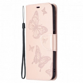 Folio-hoesje voor Poco M3 Flip Case Vlinders En Schuine Klep