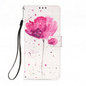 Hoesje Folio-hoesje voor Poco M3 Aquarel Papaver