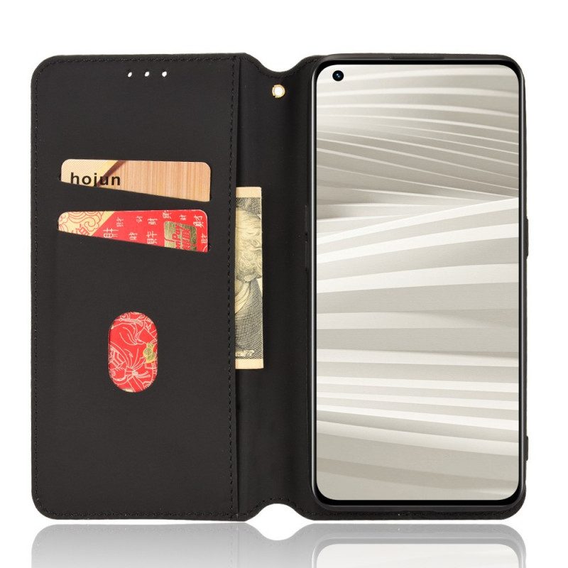 Bescherming Hoesje voor Realme GT2 Pro Folio-hoesje 3d Kubus Leereffect