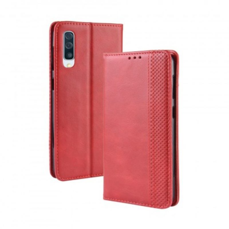 Bescherming Hoesje voor Samsung Galaxy A50 Folio-hoesje Gestileerd Vintage Leereffect