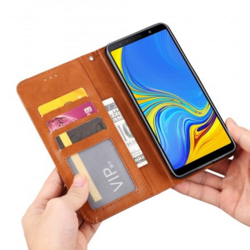 Bescherming Hoesje voor Samsung Galaxy A50 Folio-hoesje Kaarthouder Van Imitatieleer