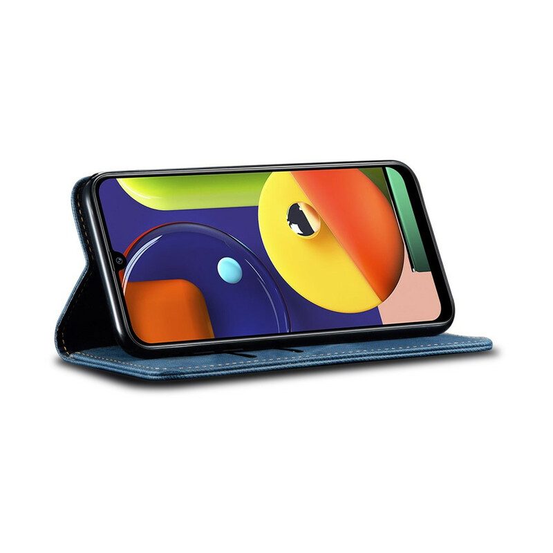 Bescherming Hoesje voor Samsung Galaxy A50 Folio-hoesje Spijkerstof