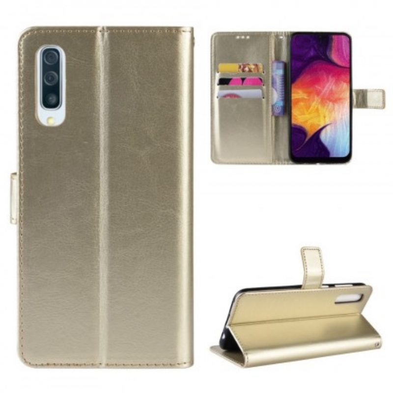 Folio-hoesje voor Samsung Galaxy A50 Kunstleer Vierkant