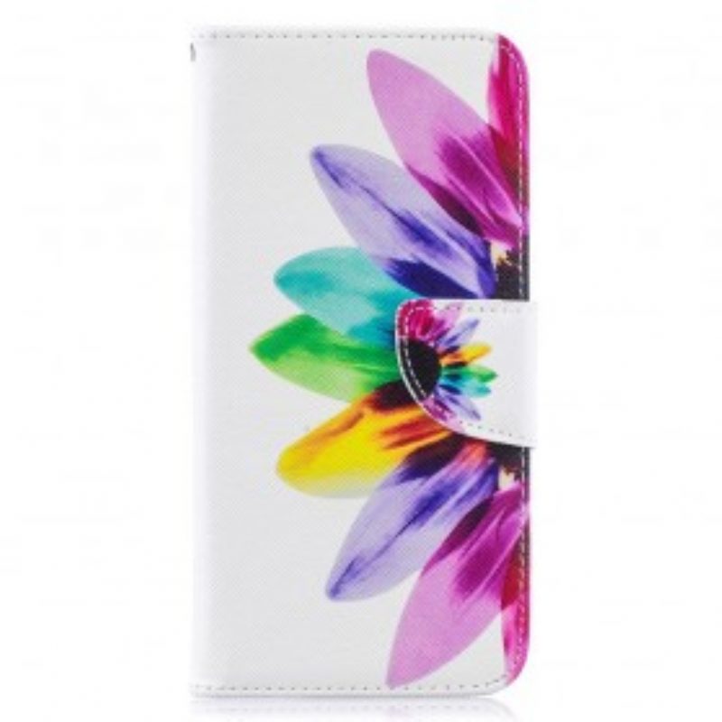 Folio-hoesje voor Samsung Galaxy A50 Waterverf Bloem