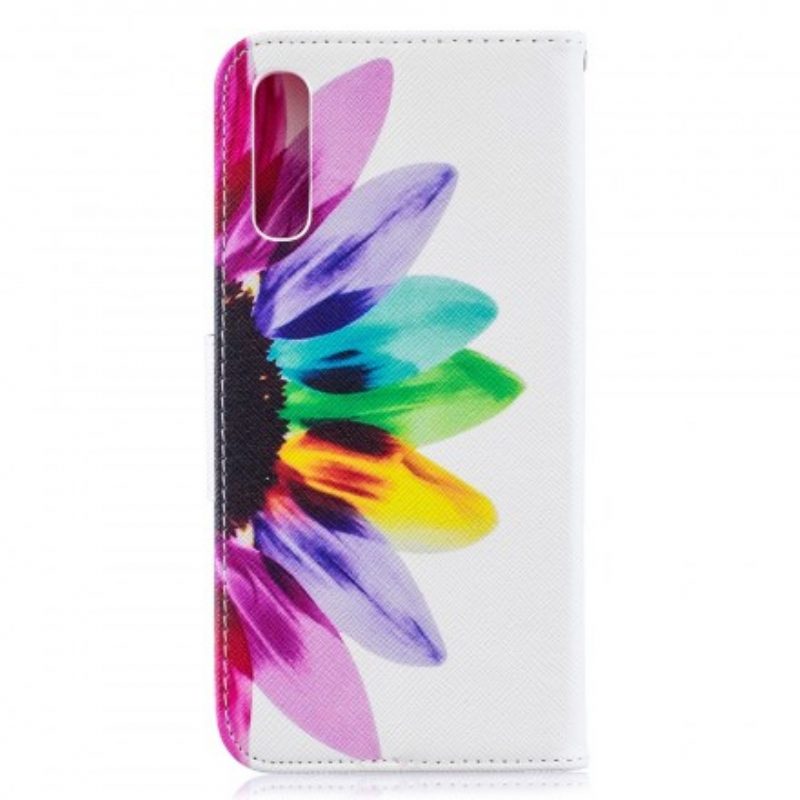 Folio-hoesje voor Samsung Galaxy A50 Waterverf Bloem