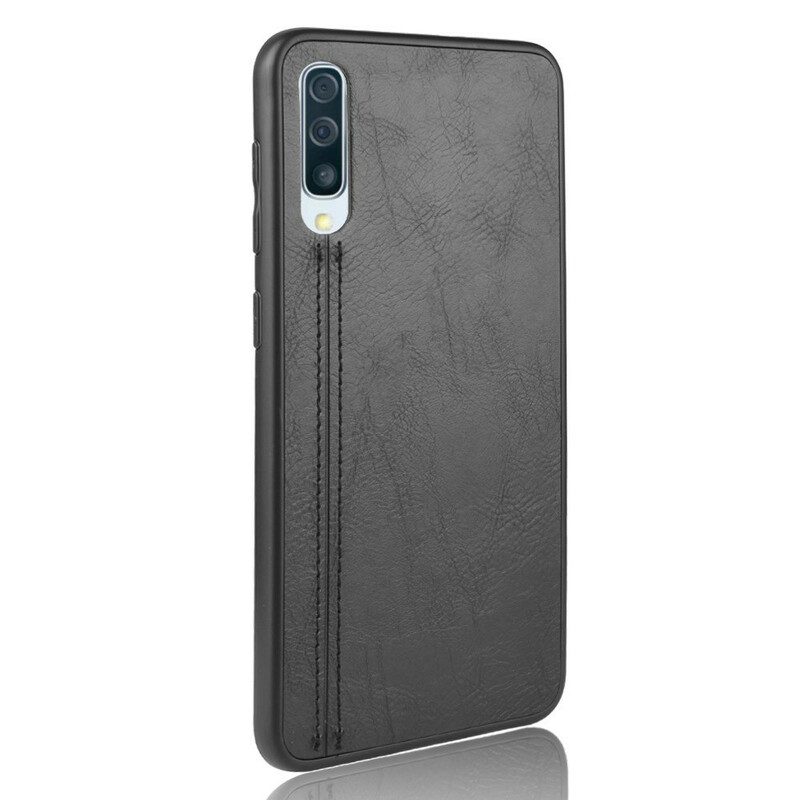 Hoesje voor Samsung Galaxy A50 Couture-leereffect