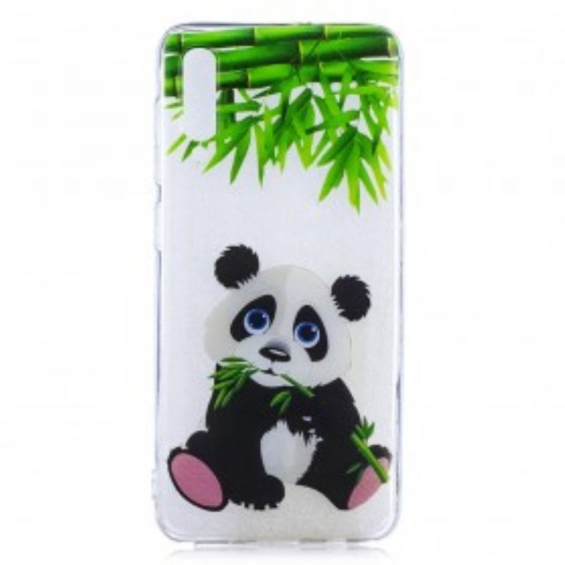 Hoesje voor Samsung Galaxy A50 Naadloze Panda Eet