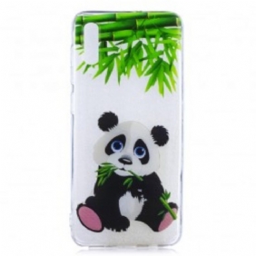 Hoesje voor Samsung Galaxy A50 Naadloze Panda Eet