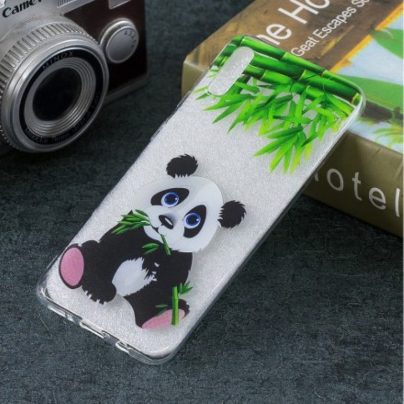 Hoesje voor Samsung Galaxy A50 Naadloze Panda Eet