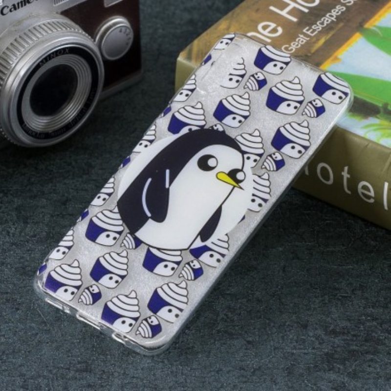 Hoesje voor Samsung Galaxy A50 Naadloze Pinguïns