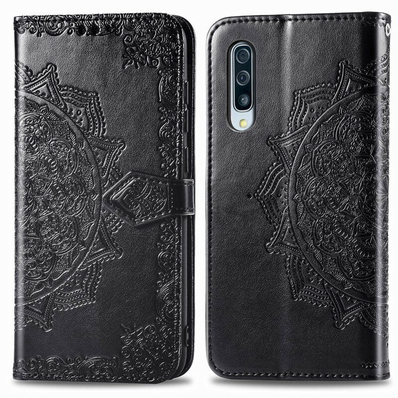 Leren Hoesje voor Samsung Galaxy A50 Mandala Middeleeuwen