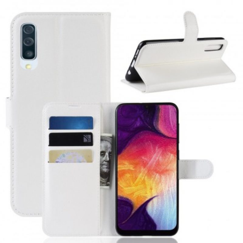 Leren Hoesje voor Samsung Galaxy A50 Retro Kunstleer