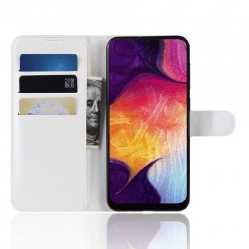 Leren Hoesje voor Samsung Galaxy A50 Retro Kunstleer