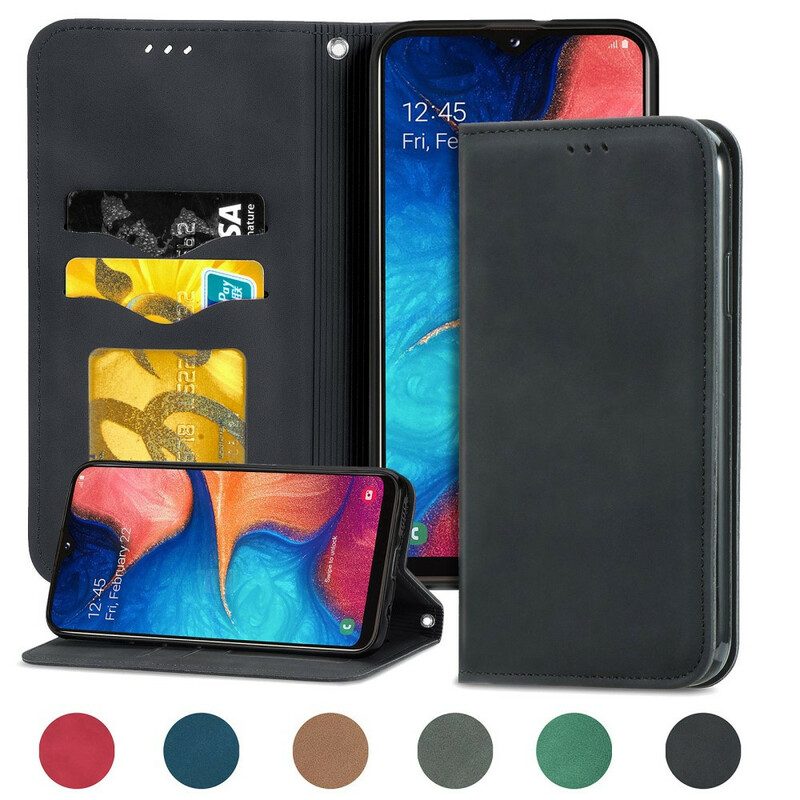 Bescherming Hoesje voor Samsung Galaxy A20e Folio-hoesje Vintage Kunstleer