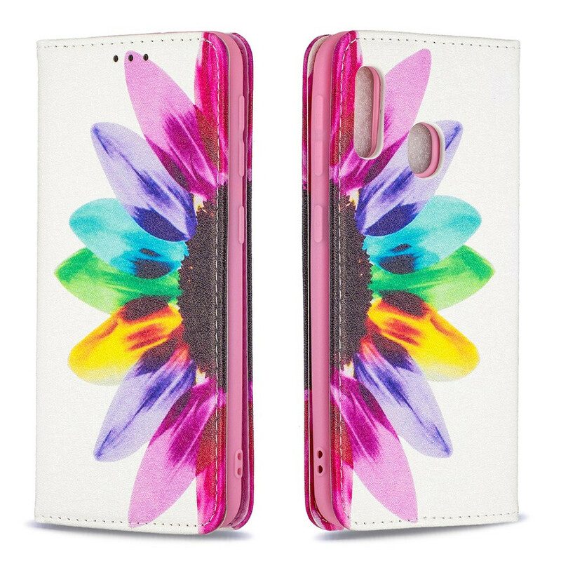 Bescherming Hoesje voor Samsung Galaxy A20e Folio-hoesje Waterverf Bloem