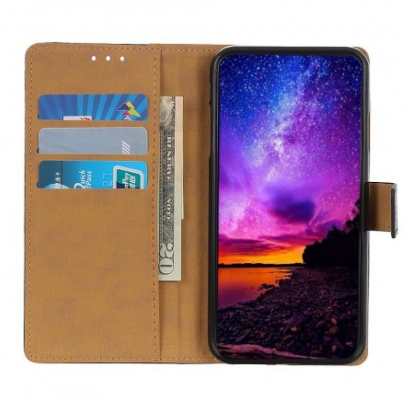 Folio-hoesje voor Samsung Galaxy A20e Effen Kunstleer