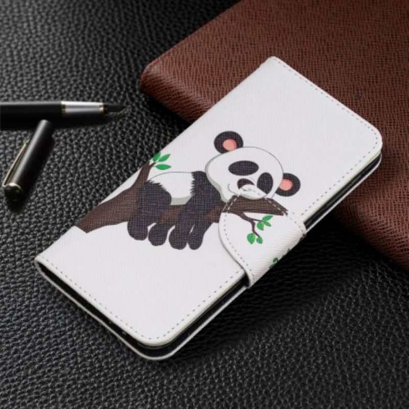 Folio-hoesje voor Samsung Galaxy A20e Luie Panda