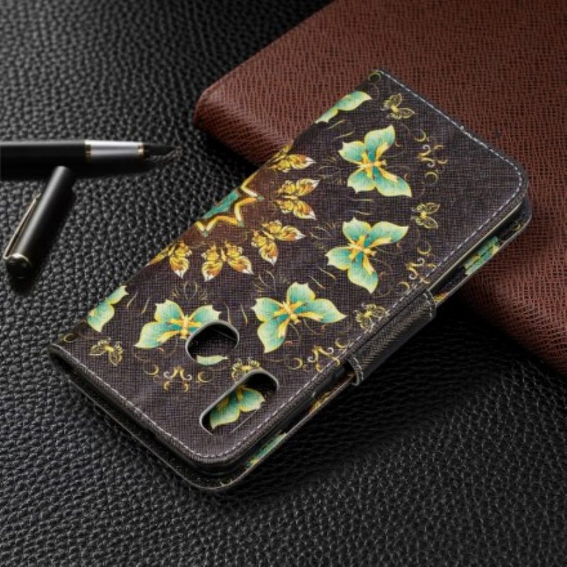 Folio-hoesje voor Samsung Galaxy A20e Mandala-vlinders