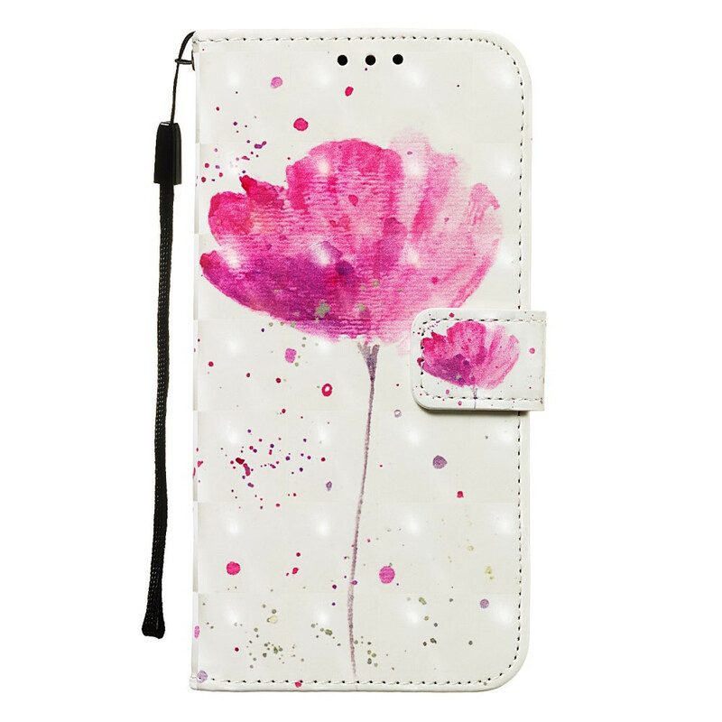 Hoesje Folio-hoesje voor Samsung Galaxy A20e Aquarel Papaver