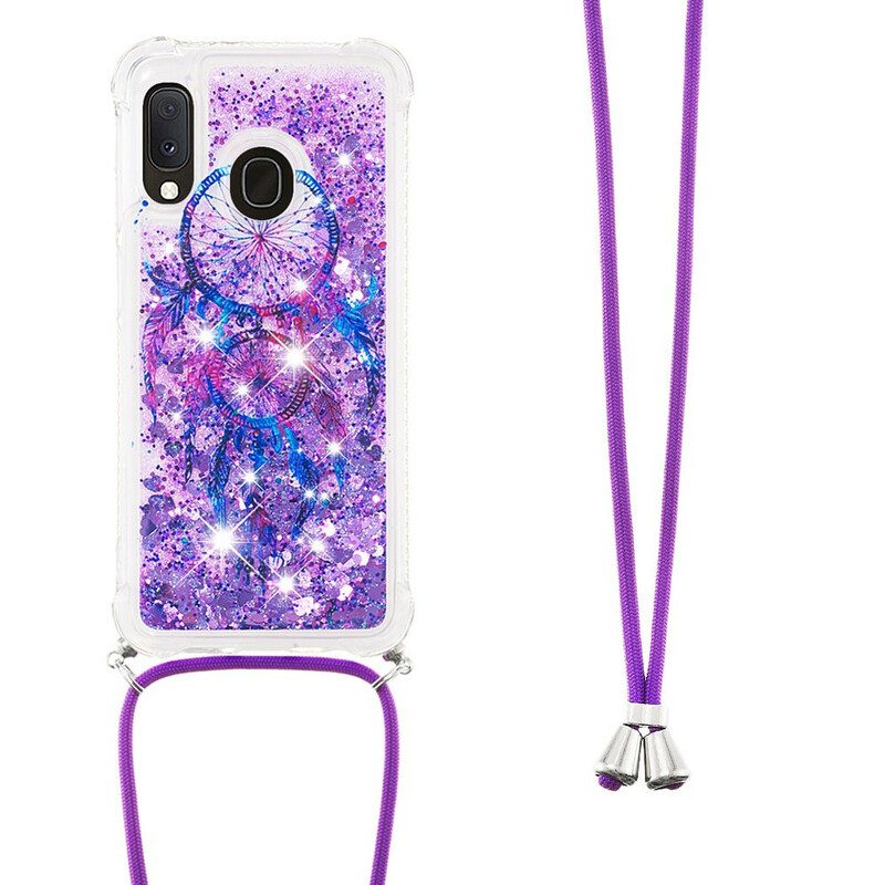 Hoesje voor Samsung Galaxy A20e Met Koord Dreamcatcher Met Trekkoord En Pailletten