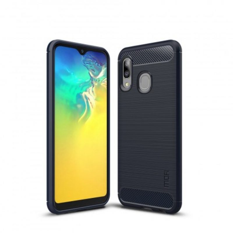 Hoesje voor Samsung Galaxy A20e Mofi Geborsteld Koolstofvezel