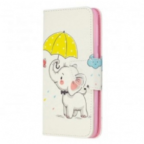 Leren Hoesje voor Samsung Galaxy A20e Baby Olifant