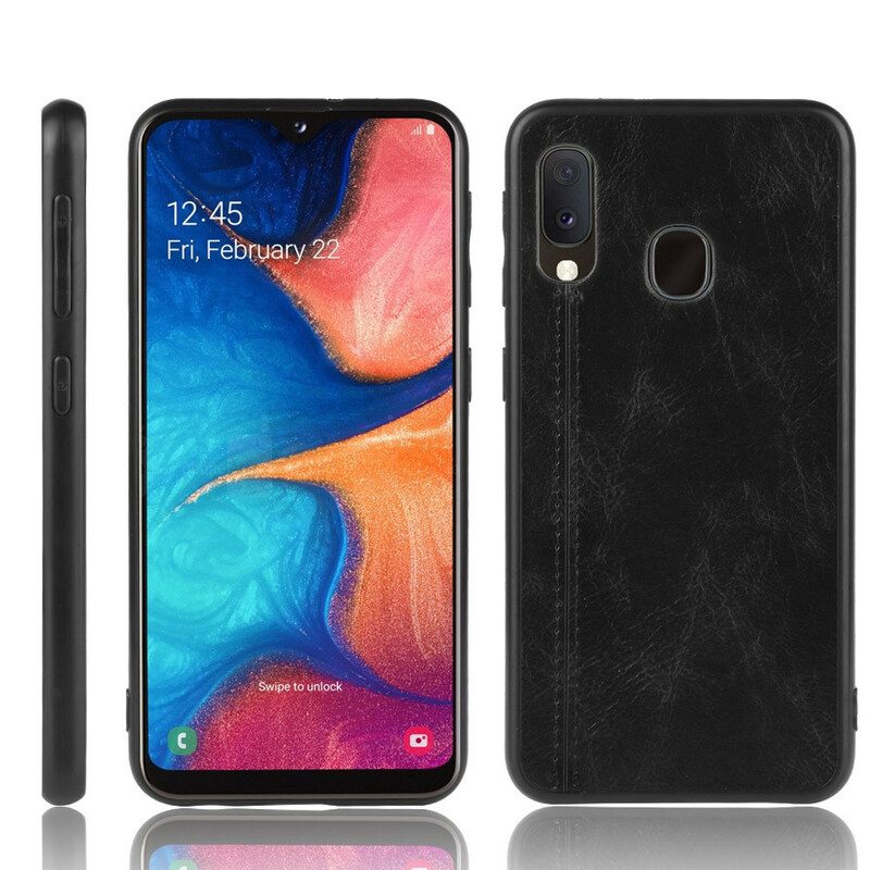 Telefoonhoesje voor Samsung Galaxy A20e Couture-leereffect