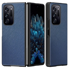 Hoesje voor Oppo Find N Getextureerd Lederen Ontwerp