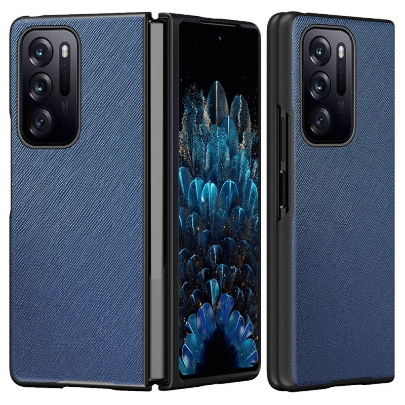 Hoesje voor Oppo Find N Getextureerd Lederen Ontwerp