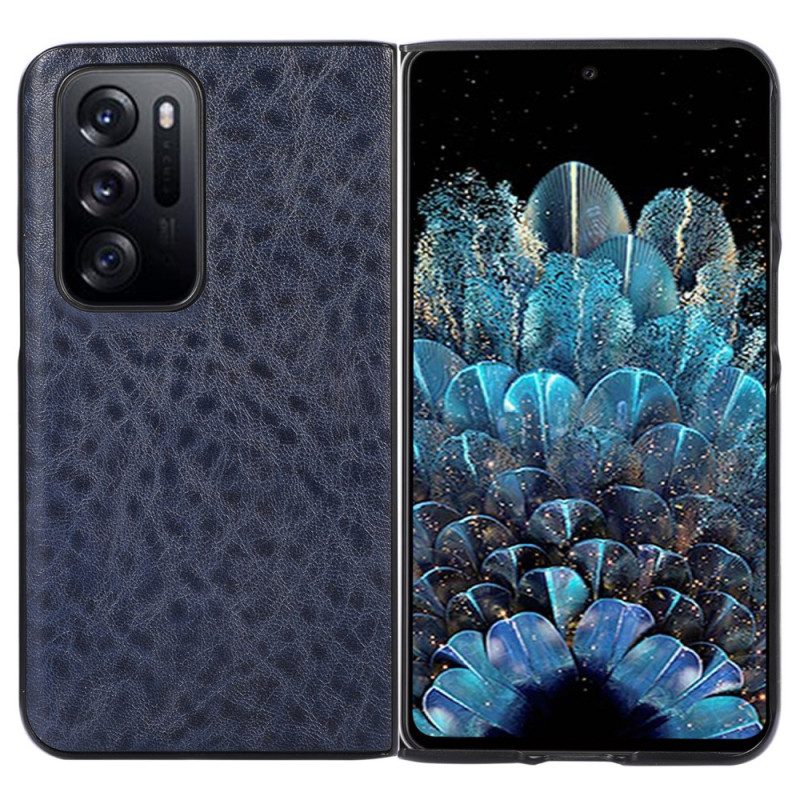 Hoesje voor Oppo Find N Getextureerd Lederen Ontwerp