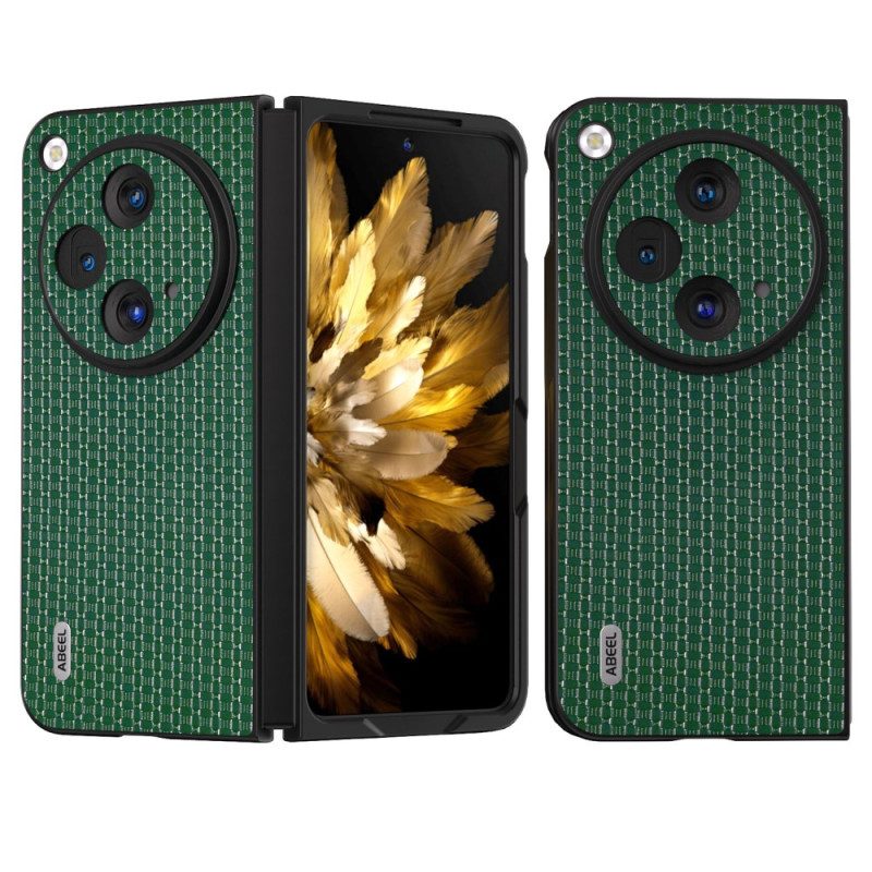 Cover Hoesje Oneplus Open Telefoonhoesje Abeel Getextureerd Leer