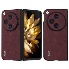 Hoesje Oneplus Open Retro Leereffect Abeel Bescherming Hoesje