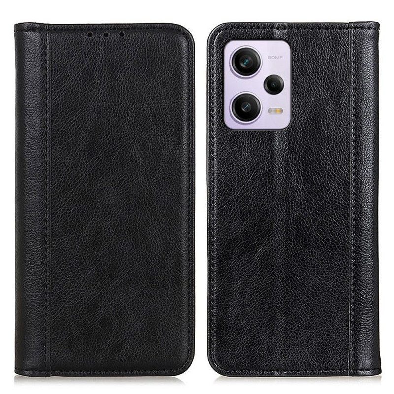 Bescherming Hoesje voor Xiaomi Redmi Note 12 Pro Plus Folio-hoesje Lychee Splitleer