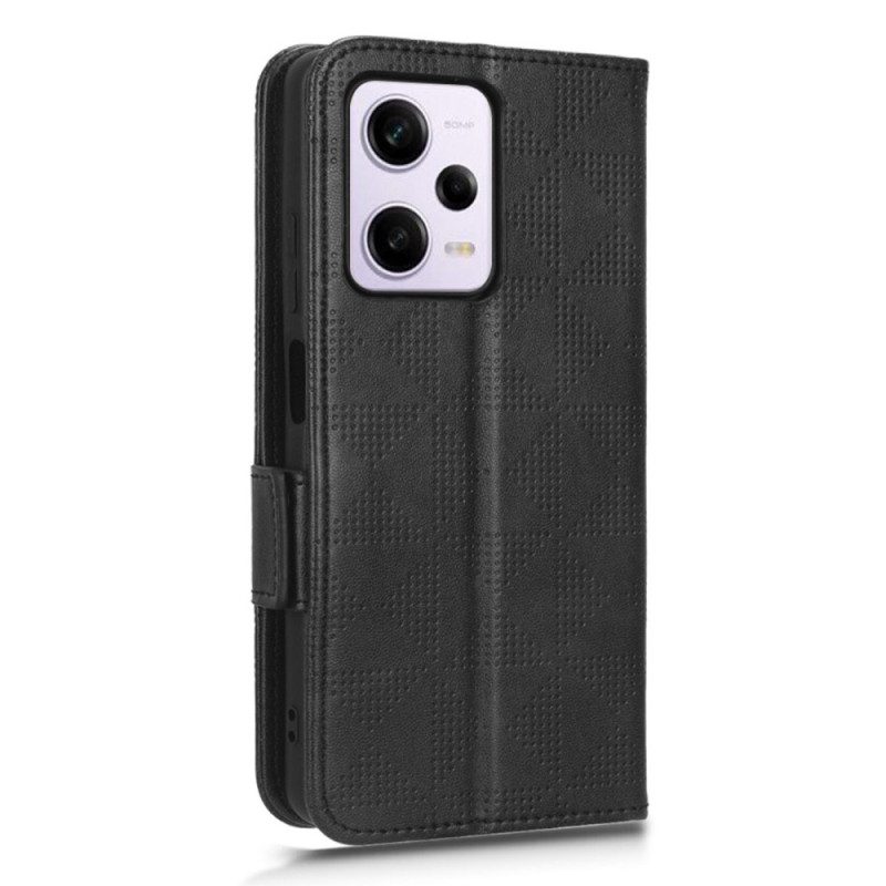 Folio-hoesje voor Xiaomi Redmi Note 12 Pro Plus Driehoeken Met Lanyard