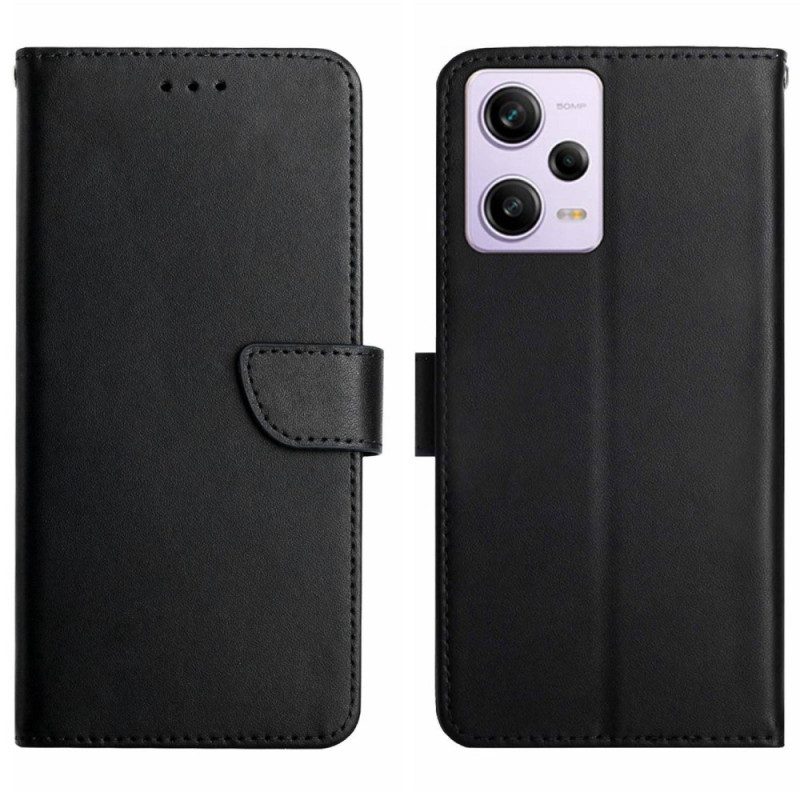 Folio-hoesje voor Xiaomi Redmi Note 12 Pro Plus Echt Nappaleer