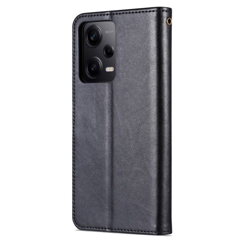 Folio-hoesje voor Xiaomi Redmi Note 12 Pro Plus Leer-effect