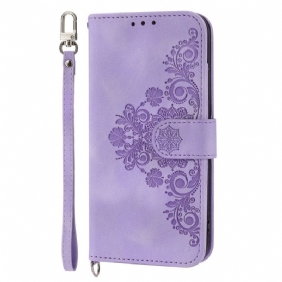 Folio-hoesje voor Xiaomi Redmi Note 12 Pro Plus Mandala Met Lanyard En Schouderriem