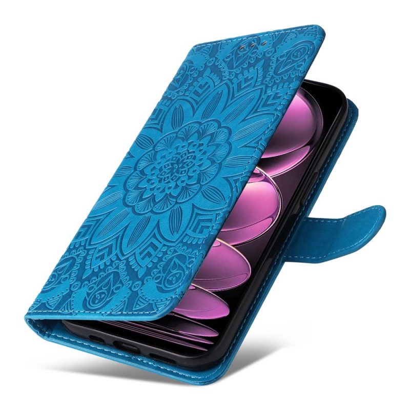 Folio-hoesje voor Xiaomi Redmi Note 12 Pro Plus Met Ketting Mandala-decoratie Met Riem