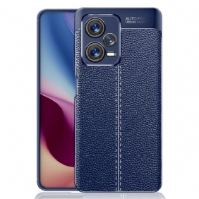 Hoesje voor Xiaomi Redmi Note 12 Pro Plus Dubbellijnig Litchi-leereffect