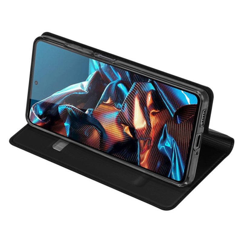 Bescherming Hoesje voor Poco X5 Pro 5G Folio-hoesje Skinpro Dux Ducis