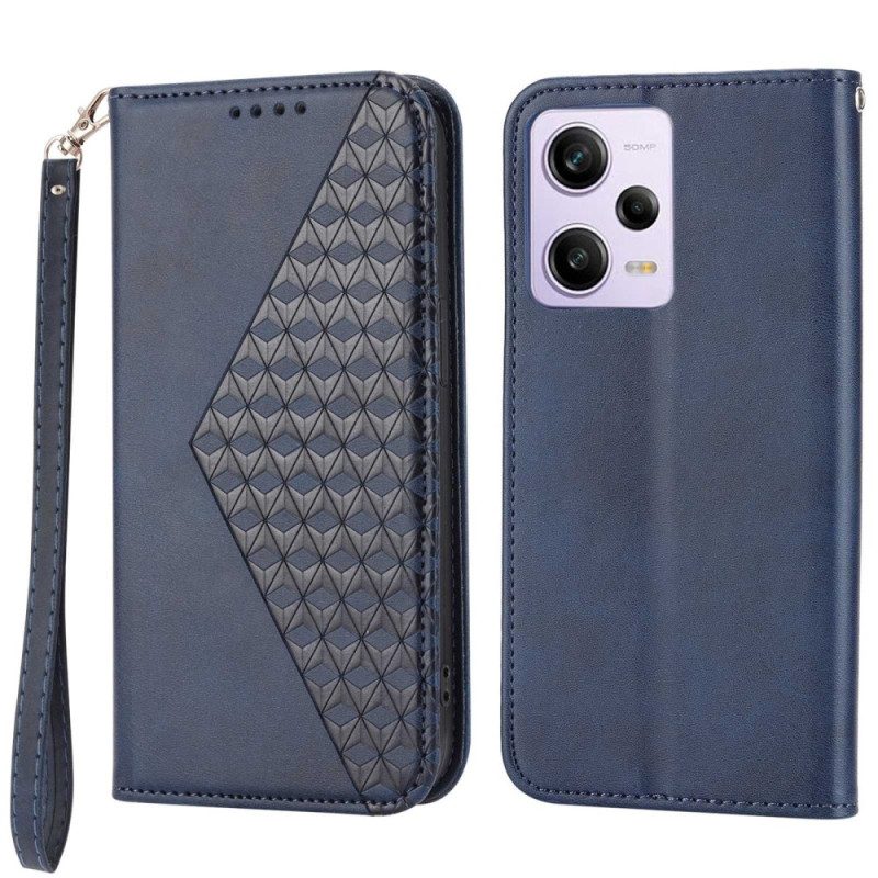 Bescherming Hoesje voor Poco X5 Pro 5G Folio-hoesje Stijl Leer 3d-patroon