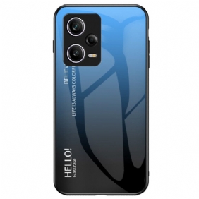 Hoesje voor Poco X5 Pro 5G Gehard Glas Hallo