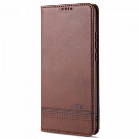 Bescherming Hoesje voor Xiaomi Mi Note 10 Lite Folio-hoesje Azns Leerstyling