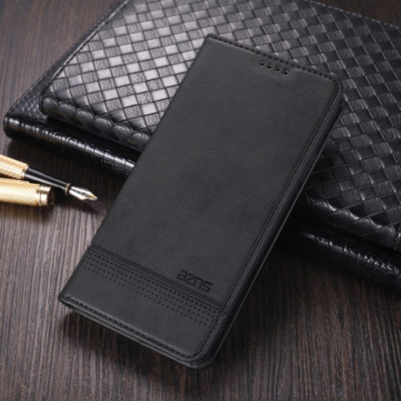 Bescherming Hoesje voor Xiaomi Mi Note 10 Lite Folio-hoesje Azns Leerstyling