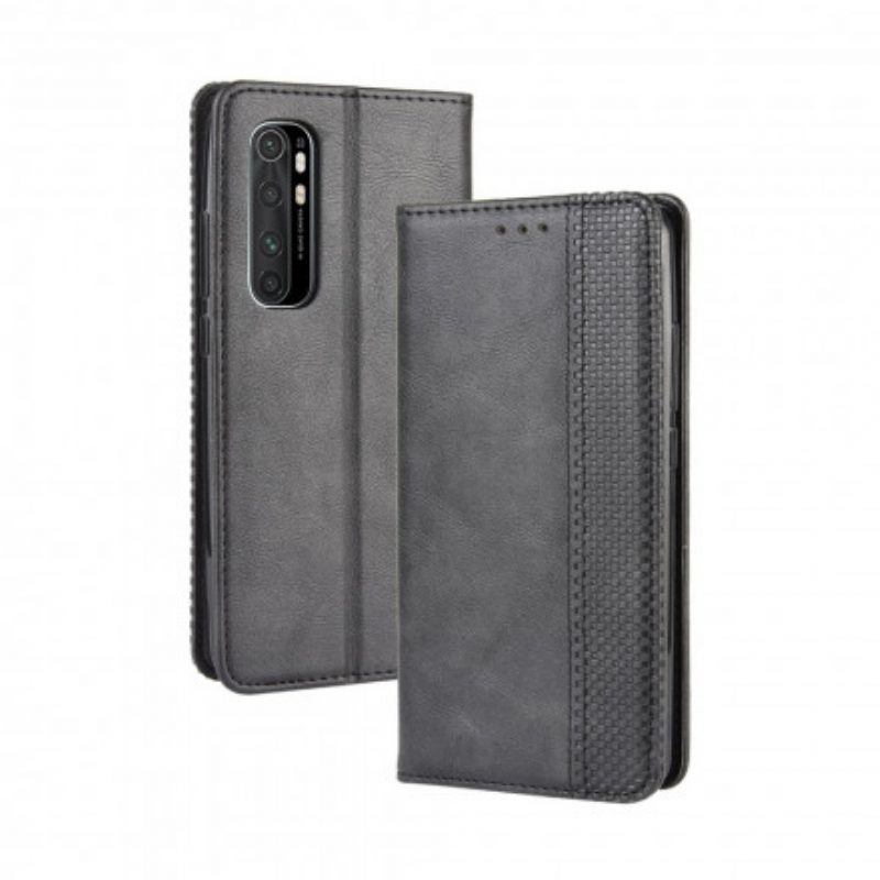 Bescherming Hoesje voor Xiaomi Mi Note 10 Lite Folio-hoesje Gestileerd Vintage Leereffect