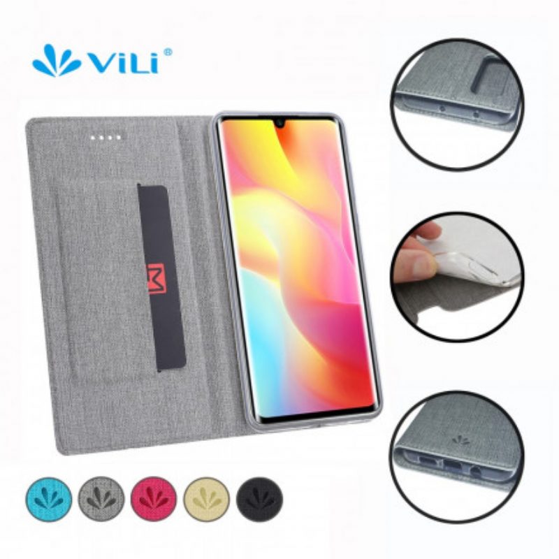 Bescherming Hoesje voor Xiaomi Mi Note 10 Lite Folio-hoesje Getextureerde Vili Dmx